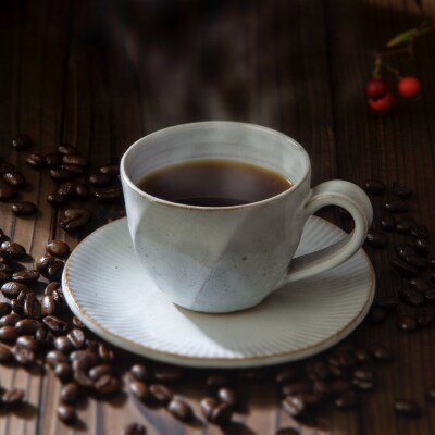 「コーヒー豆2種」と「カップ&ソーサー」セット