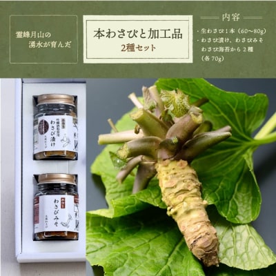 霊峰月山の湧水が育んだ　本わさびと加工品2種セット 