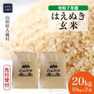 ＜7年産米受付＞令和8年6月下旬発送 大蔵村産 はえぬき【玄米】20kg(10kg×2袋)