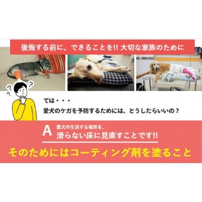 【ペット用】簡単!滑り止め床用コーティング剤セット(500ml+オールワックスワイパーEX)