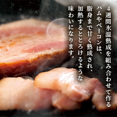 【簡易包装】エーデルワイスファーム長期氷温熟成 ハム・ベーコンセット 〈2種560g〉H-1-k