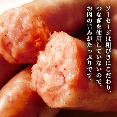 【簡易包装】薪・炭火仕上げベーコン・ソーセージセット〈3種251g〉F-2-k