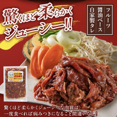 【毎月定期便】エゾ鹿肉のジンギスカン 合計2.4kg(300g×8パック)全12回