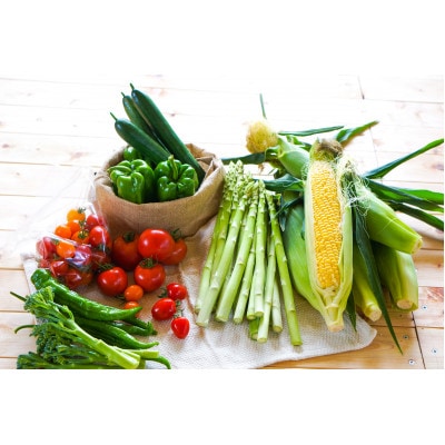 北海道産アスパラガス(約350g)・季節の有機野菜(6～7種類)　2026年8月下旬まで順次発送