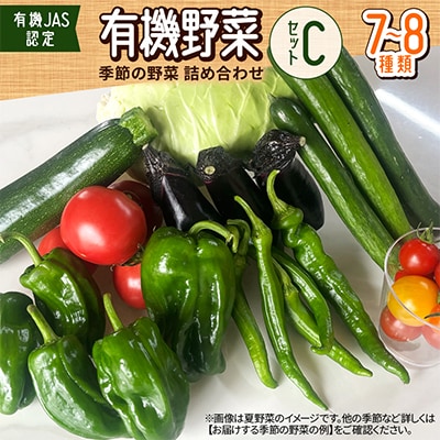 【有機JAS認定】有機野菜セットC 季節の野菜 詰め合わせ(7～8種類)