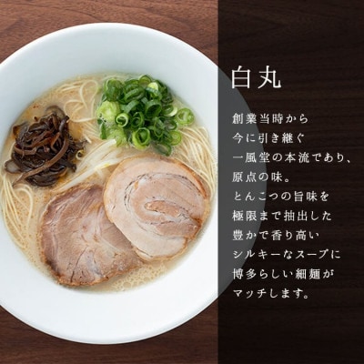 博多一風堂 豚骨ラーメン 白丸1食×24箱 とんこつ博多細麺
