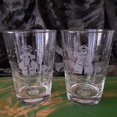 古代からの贈り物　焼酎・ロックグラス(大)2個セット/箱入り　K-2