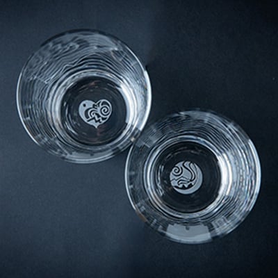 古代からの贈り物　焼酎・ロックグラス(中)2個セット/箱入り　K-3
