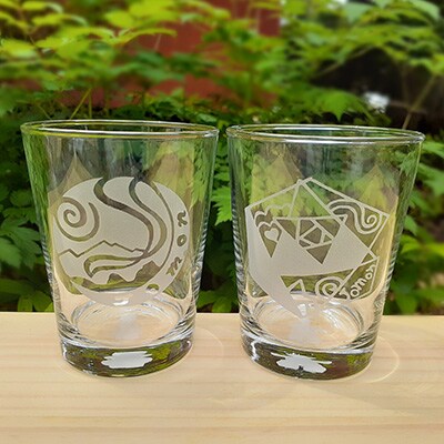 未来に届ける贈り物　JOMON　焼酎・ロックグラス(中)2個セット/箱入り　K-10