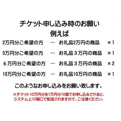 ビーナスラインエリアで使えるチケット100,000円分
