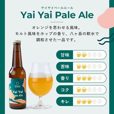 八ヶ岳山麓のクラフトビール6本セット(ヤイヤイペールエール・メタウィートエール・サミーデスタウト)