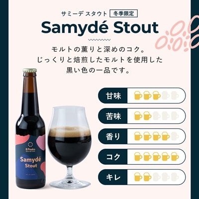 八ヶ岳山麓のクラフトビール6本セット(ヤイヤイペールエール・メタウィートエール・サミーデスタウト)