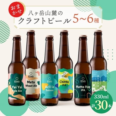 八ヶ岳山麓のクラフトビール　飲み比べ30本セット【BBQやパーティに】
