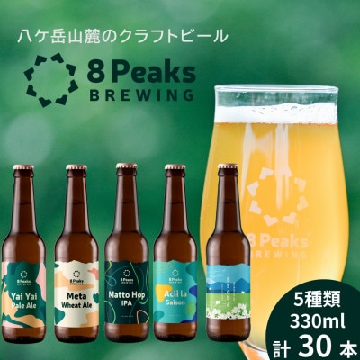 八ヶ岳山麓のクラフトビール　飲み比べ　おまかせ5種30本セット