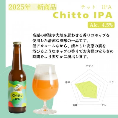 八ヶ岳山麓のクラフトビール4本セット【Chitto IPA 4本】