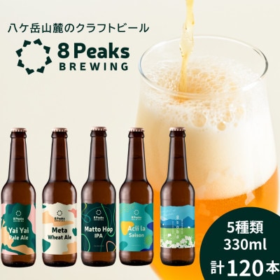 【パーティー・イベントに!】八ケ岳山麓のクラフトビール　おまかせ120本【複数個口で配送】