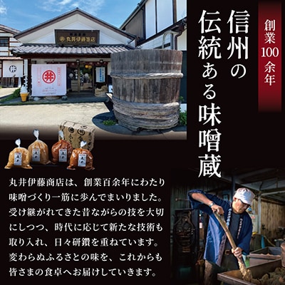 【贈答用】箱入りギフト入り 塩分控えめ・吟醸味噌 粒(2kg×各1種)　信州味噌の丸井伊藤商店