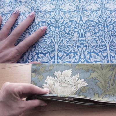 モリス柄クッションカバー 45×45cm A(いちご泥棒) Fabric by ベストオブモリス