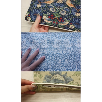 Fabric by ベストオブモリス パイピング付クッションカバー 45×45cm 2(いちご泥棒)