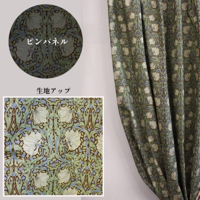 厚地カーテン ピンパネル 幅100×丈178cm 2枚組　Fabric by ベストオブモリス