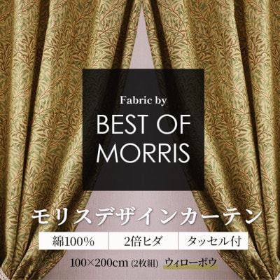 厚地カーテン ウイローボウ 幅100×丈200cm 2枚組　Fabric by ベストオブモリス