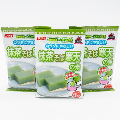かんてんクラブ　抹茶そば寒天の素 (250g×3袋)