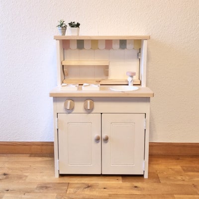 メーベルヒナナ　木製　おままごとキッチン　Sサイズ両開きタイプ　ナチュラル