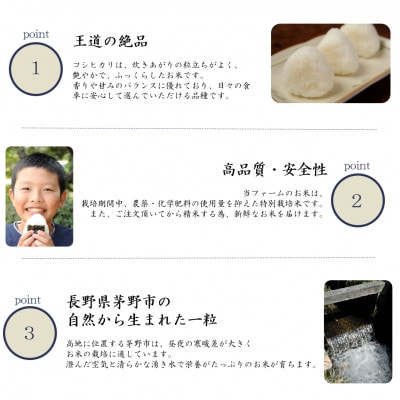 長野県産特別栽培米　コシヒカリ　精米　5kg