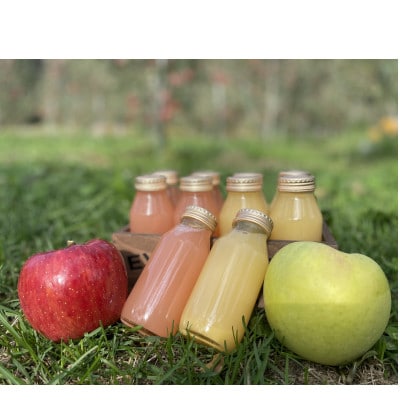 【さとふる限定】品種別ストレートりんごジュース計1800ml(180ml×10本)