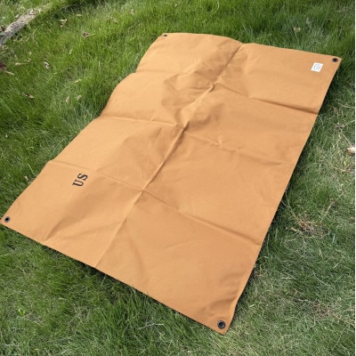 ALBERTON　米軍防水帆布のグランドシート　キャメル