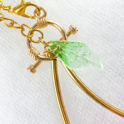 さくらんぼバッグチャーム　グラデーションピンク