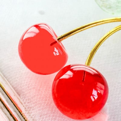 さくらんぼバッグチャーム　レッド