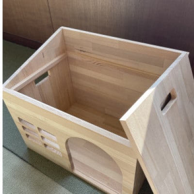 ペット用　木製ハウス(大)(組立不要)