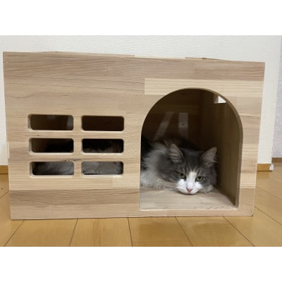 ペット用　木製ハウス(大)(組立不要)