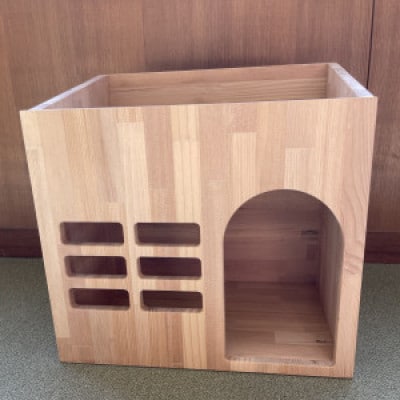 ペット用　木製ハウス(小)(組立不要)