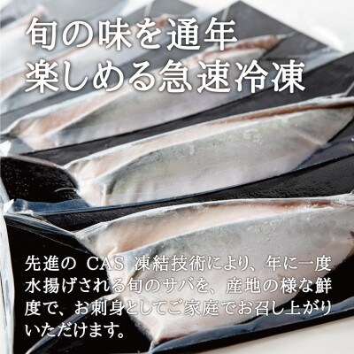宮城県産サバ刺し 金華山海域の真サバ 5枚セット