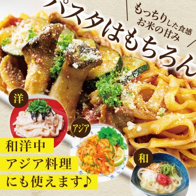 【毎月定期便】グルテンフリー米粉パスタ6食(宮城県産)低脂質で小麦粉不使用の無添加米粉麺全6回