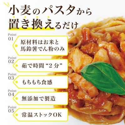 【毎月定期便】グルテンフリー玄米パスタ6食(宮城県産)小麦粉不使用の無添加玄米麺 米粉麺全3回