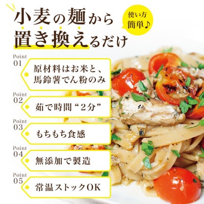【毎月定期便】グルテンフリー米粉麺3種食べ比べ各2食|米粉パスタ・玄米パスタ・玄米よもぎ麺全3回