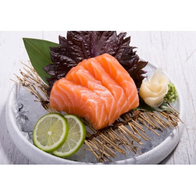 訳ありお刺身とろサーモン約200g×3袋&ひとめぼれ米2合のセット