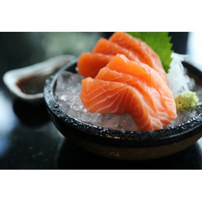 訳ありお刺身とろサーモン約200g×3袋&ひとめぼれ米2合のセット