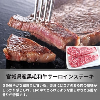 宮城県産黒毛和牛サーロインステーキ400g(200g×2枚)