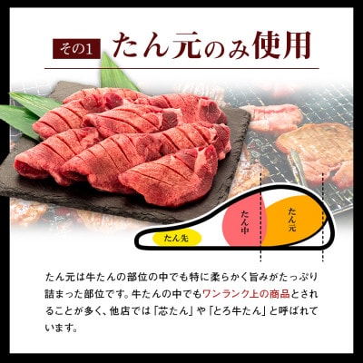 たん元のみを詰め合わせた厚切り牛たん プレミアム牛たん700g【銀袋付】