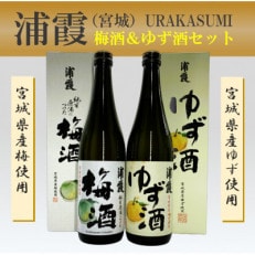 【宮城の蔵元】浦霞の梅酒&amp;ゆず酒 720ml&times;2本セット