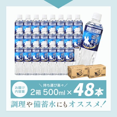 【ミネラルウォーター】伊達な温泉水　500ml　48本入