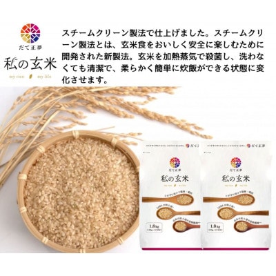 だて正夢【私の玄米】1.8kg×2