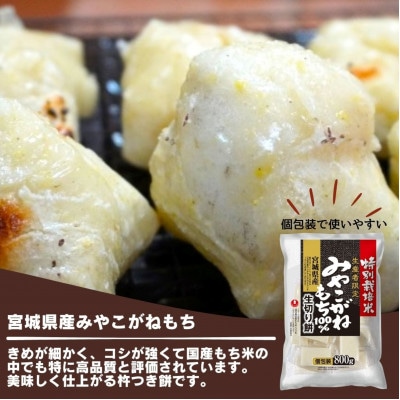 生産者限定【特別栽培米みやこがね】　生切り餅800g×2　計1.6kg