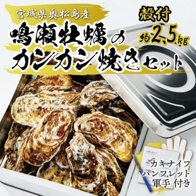 【先行受付】ご家庭で浜の味わい!『鳴瀬牡蠣のカンカン焼セット』後藤水産 殻付き 約2.5kg