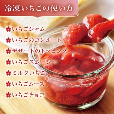宮城県産 完熟冷凍いちご 1kg(1kg×1袋)【加工用・ご家庭用】ヘタ無しで便利♪通年出荷