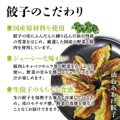 【新仙台名物】雪菜を練り込んだヘルシーな『仙台あおば餃子』20個セット(20個×1袋・バラ入り)